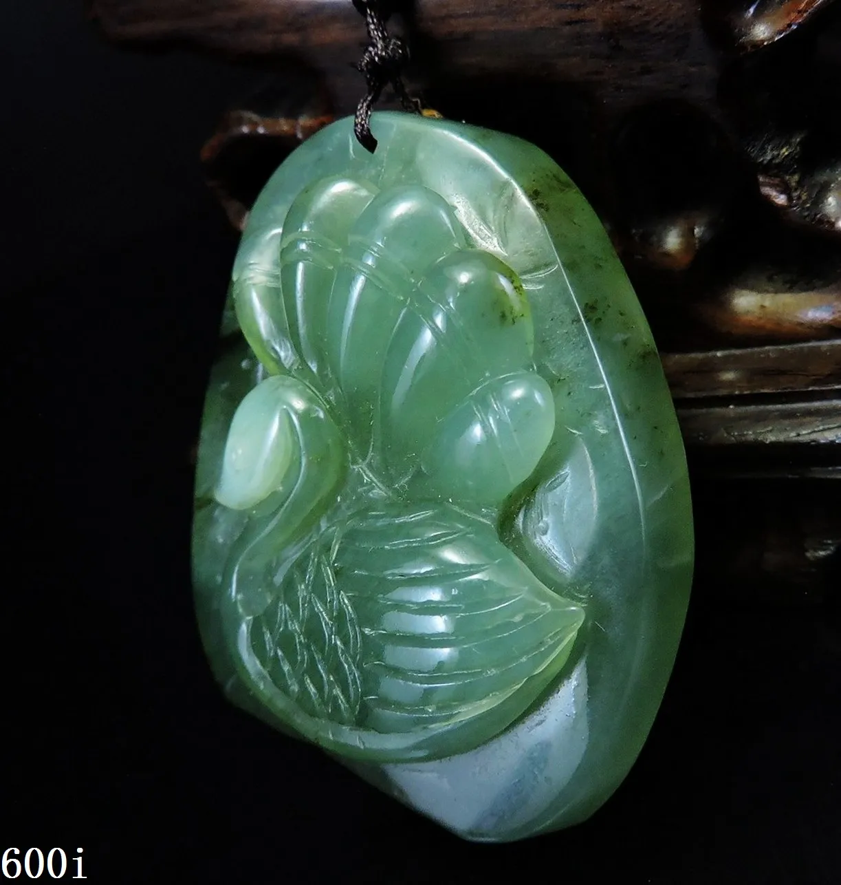 Jade Jewelry Natural Jade Pendant Necklace Hand-Carved swan&seashell Jadeite Necklace Pendant Gift No Treatment 600i