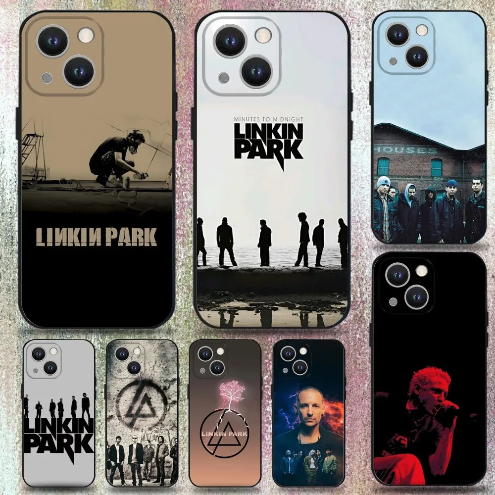 

L-LinkinS Rock P-Park Phone Case For iPhone 16,15,14,13,12,11 Plus,Pro Max,XS,X,XR,SE,Mini,8,7,Soft Silicone Black Cover