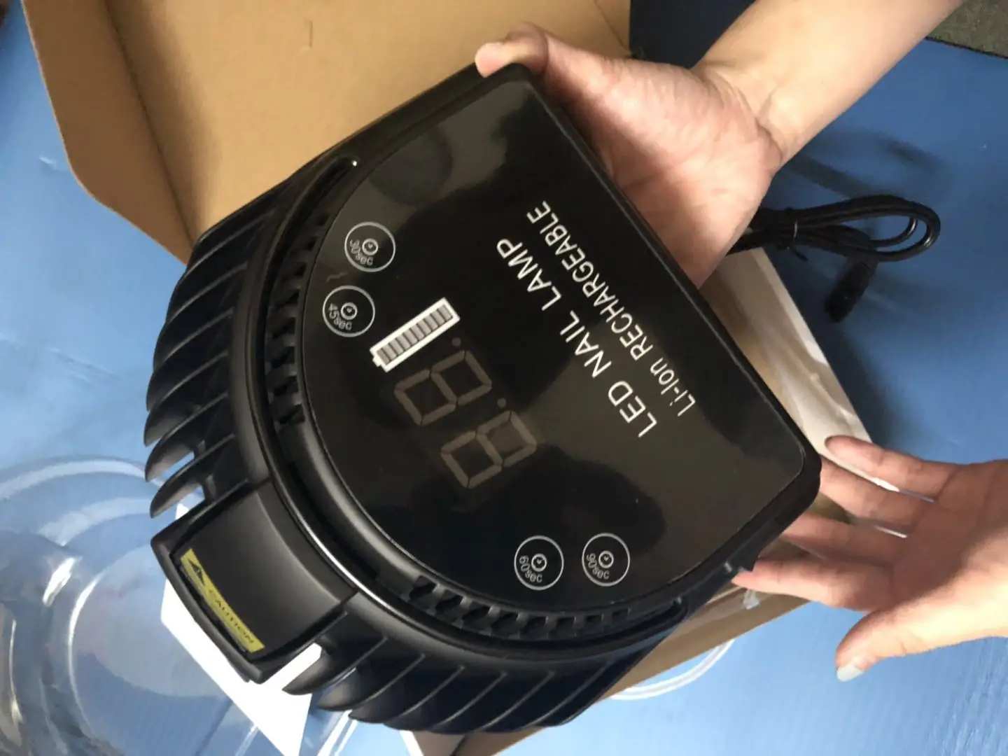 2022 ใหม่ 64W Pro Cureไร้สายDual Lightไร้สายSun Uv Ledเจลเครื่องเป่าเล็บโคมไฟสําหรับSalonเล็บ