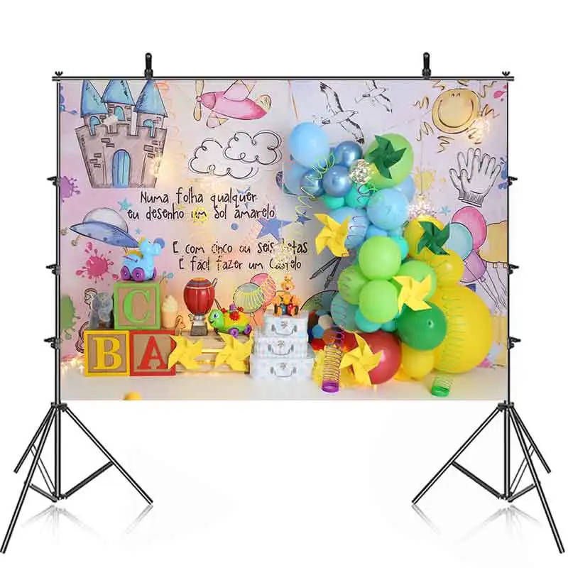 Back to School Birthday Party Backdrops For Cake Smash Photography Photographic Students Backgrounds For Photos Studio Props