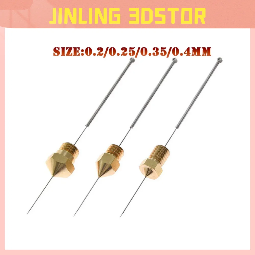 10pcs 3D Printer Stainless Steel Nozzle Cleaning Needle Drill Bit 0.4mm Accessories Reprap Ultimake for CR10 Ender 3 Ender 5 Pro
