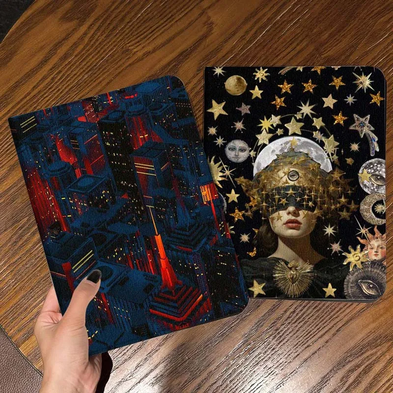 

Cartoon City Night Cool Tablet Case For Apple iPad Air Pro mini 1 2 3 4 5 6 7 8 9 11 M2 M3 M5 M4 5th 6th 7th 10th 11th Gift