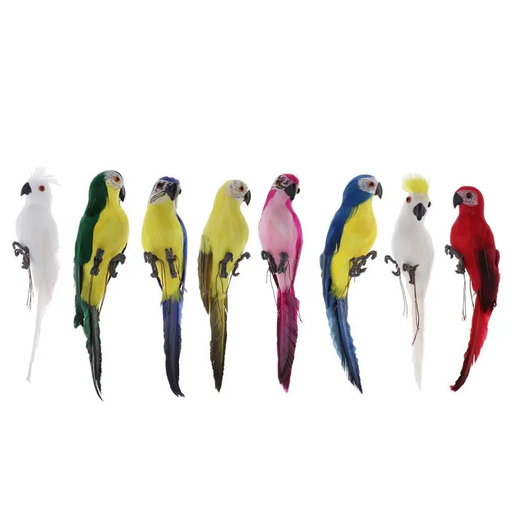 Artificial Feather Birds Miniature Lifelike Bird Model Handcrafted Foam Ornament for Festive Party Gift Home Yard