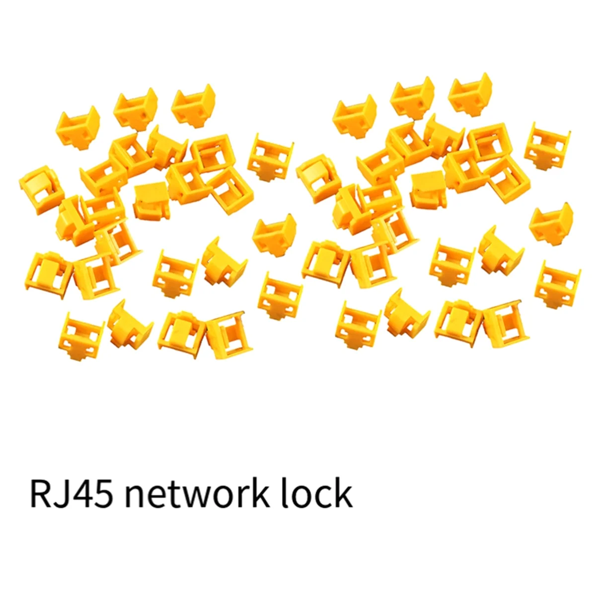 

RJ45 Port Lock Kit with Key Ethernet Port Security Blocker, Anti Dust Cap Protector for Router & Computer Ports,Yellow