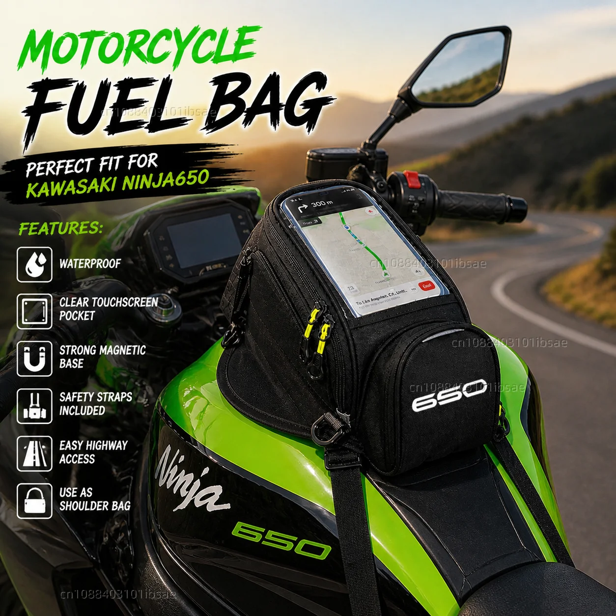 NEW Universal Magnetic Fuel Tank Bag Motorcycle Phone Navigation Pack For kawasaki ninja650 Z650 Z NINJA 650 650SE versys650