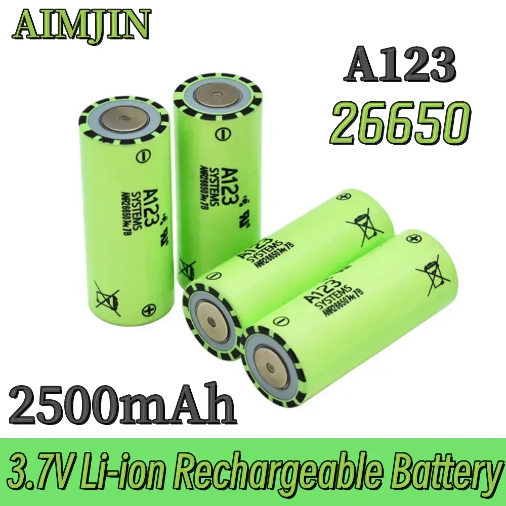 100% nuovissimo M1B 26650 2500mAh 3.7V agli ioni di litio ad alta scarica 3.7V ANR26650 batteria ricaricabile agli ioni di litio