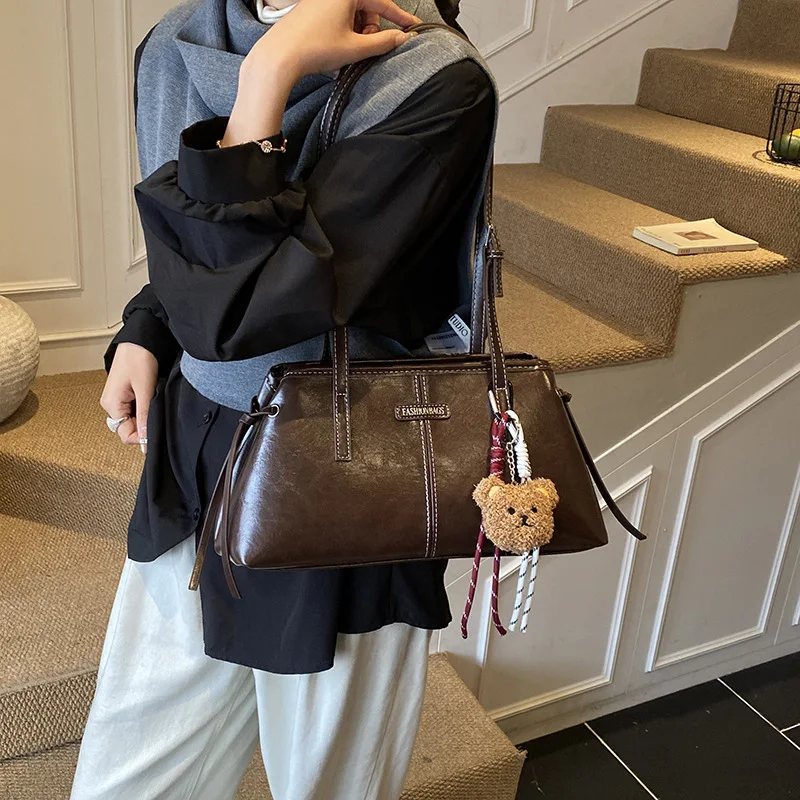 

Luxury 2025 Women's Quilted Shoulder Bag, Retro Inspired Color Block Purse, Multi-Functional Casual Shopper for Weekend Travel​