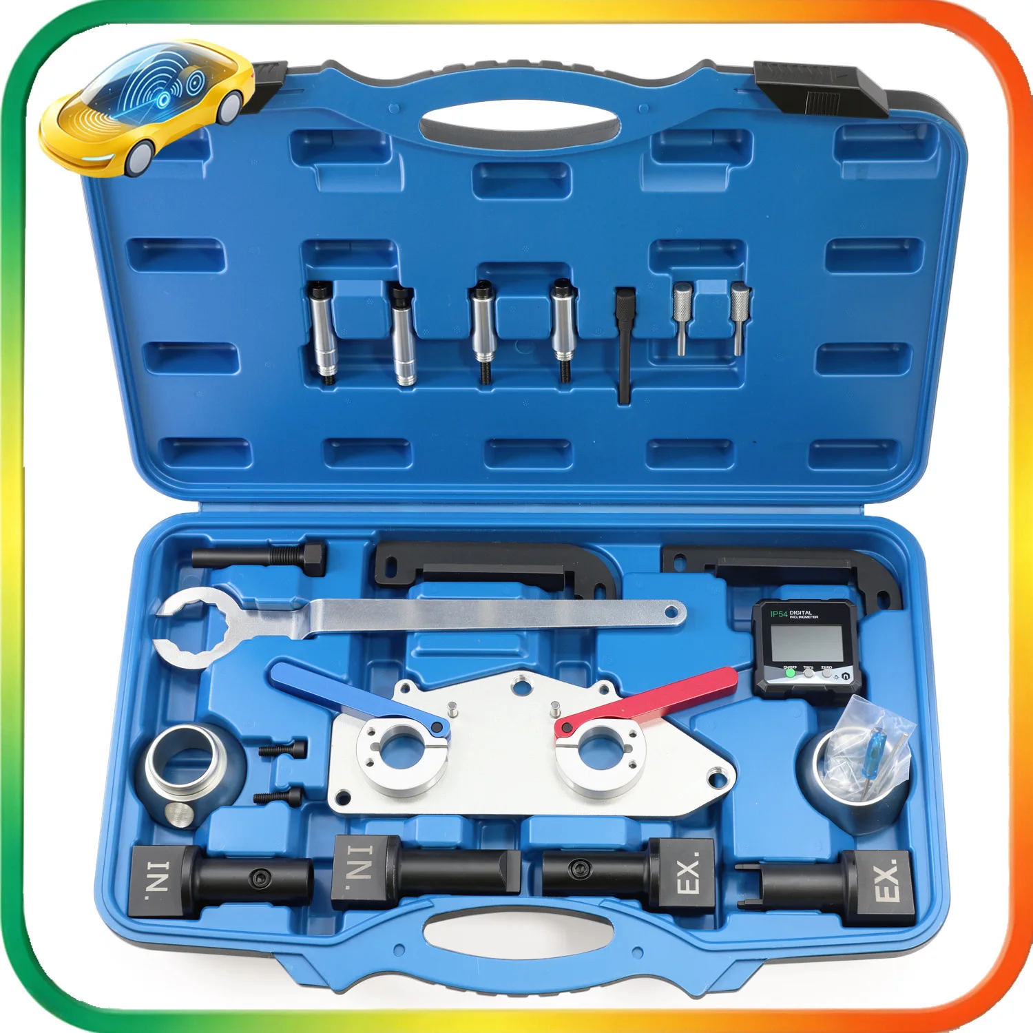 Engine Timing Tool Kit for VW Audi Skoda VAG EA211 1.0 1.2 1.4 1.5 1.6 TSI TFSI EVO Camshaft Locking Tool Set With Digital Gauge
