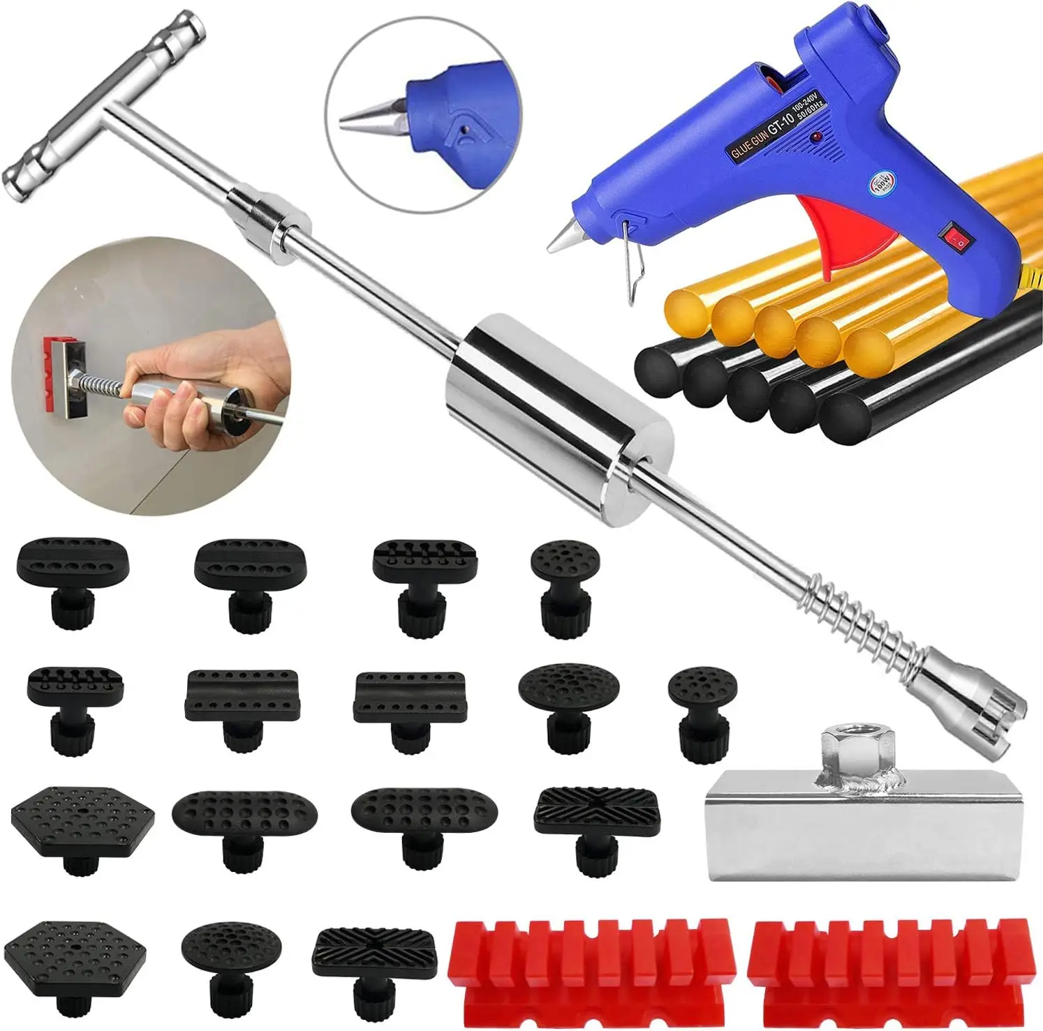 

Съемник вмятин с клеевым пистолетом мощностью 100 Вт для ремонта вмятин автомобиля