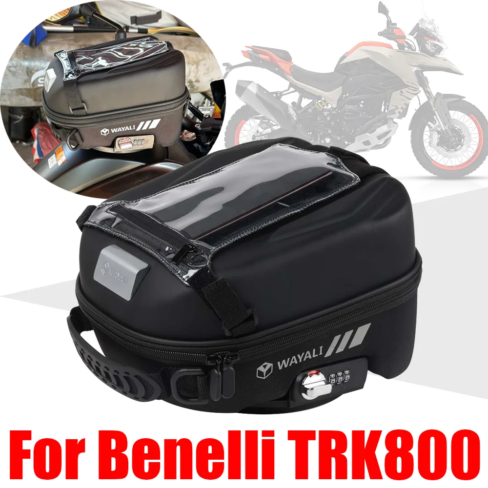 For Benelli TRK800 TRK 800 2021 - 2024 Motorcycle Accessories Tank Bag Storage Bag Luggage Backpack Tanklock GPS Navigation Bags