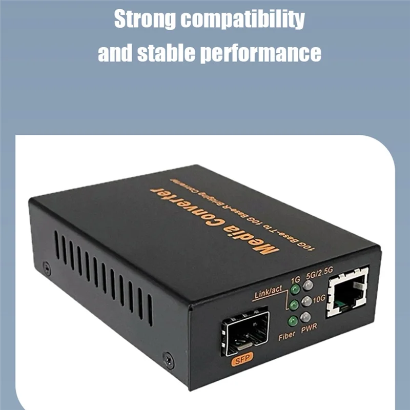 Efficiente-1.25G/10G Convertitore multimediale in fibra ottica Slot SFP Ricetrasmettitore Ethernet Convertitore rapido in fibra Slot SFP+
