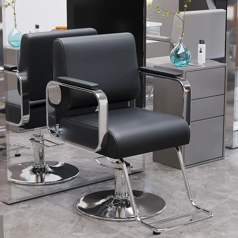 Modern Ergonomic Barber Chair Aesthetic Design Swivel Salon Chair Height Adjustable Sedia Da Barbiere