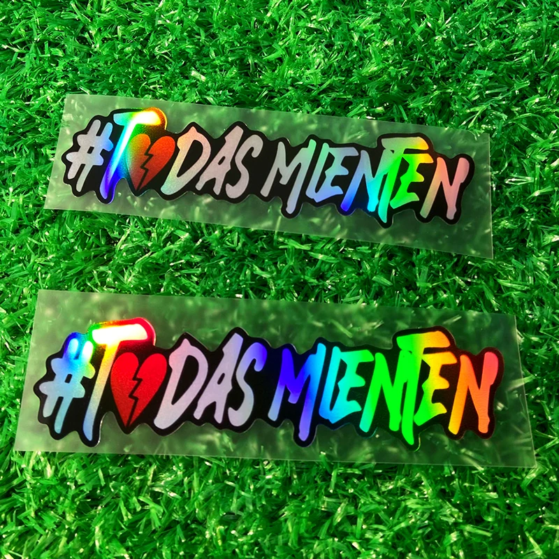 Todas Mienten Pero Yo Mas Reflective Laser Waterproof Motorcycle Stickers for Motorbike Fuel Tank Electric Scooter Vinyl Decals
