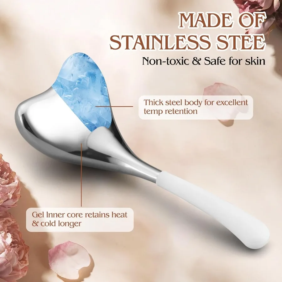 Cryo Sticks for Face Gua Sha and Massage 2in1 Ice GlobesFacial Skin Care Tools for Women Cold Globes for Facials Cooling Face G