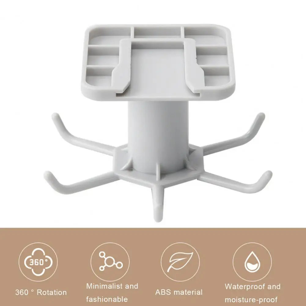 Kitchen Spoon Hanger Kitchen Utensil Hanger Rack 360° Rotating Spoon Ladle Storage Hook Self-adhesive under for Cabinets