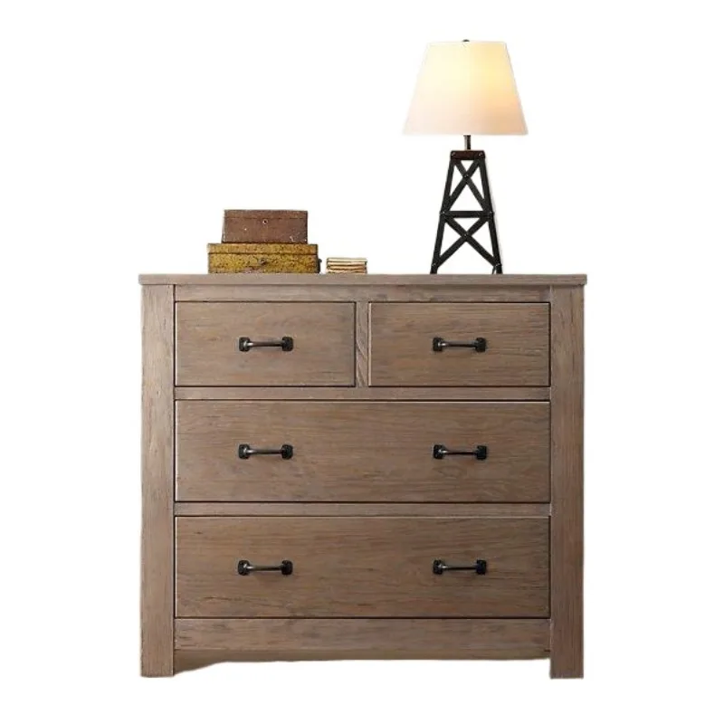 

Solid wood chest, French rural retro furniture children's cabinet, Nordic simplicity, entrance cabinet