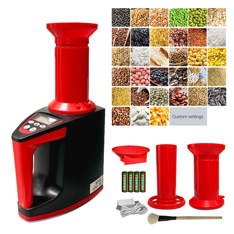 ZESHUN LDG-1S Digital LCD Hygrometer Portable Grain Moisture Tester/Analyzer 1 Year Warranty Plastic 3-35% Range 0.5% Error 4 AA