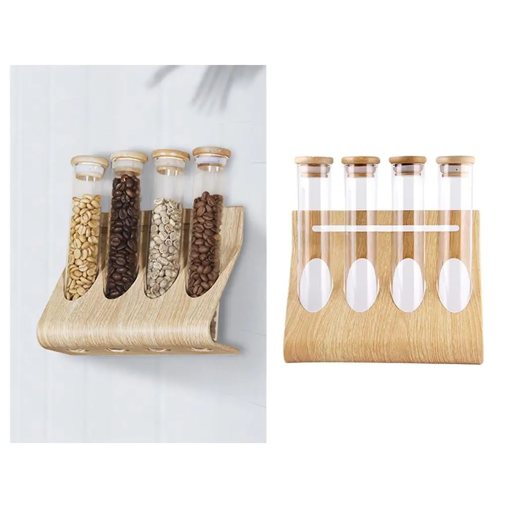 

Glass Tube Display Rack Decorative Tea Display Glass for Tea Leaves Grains