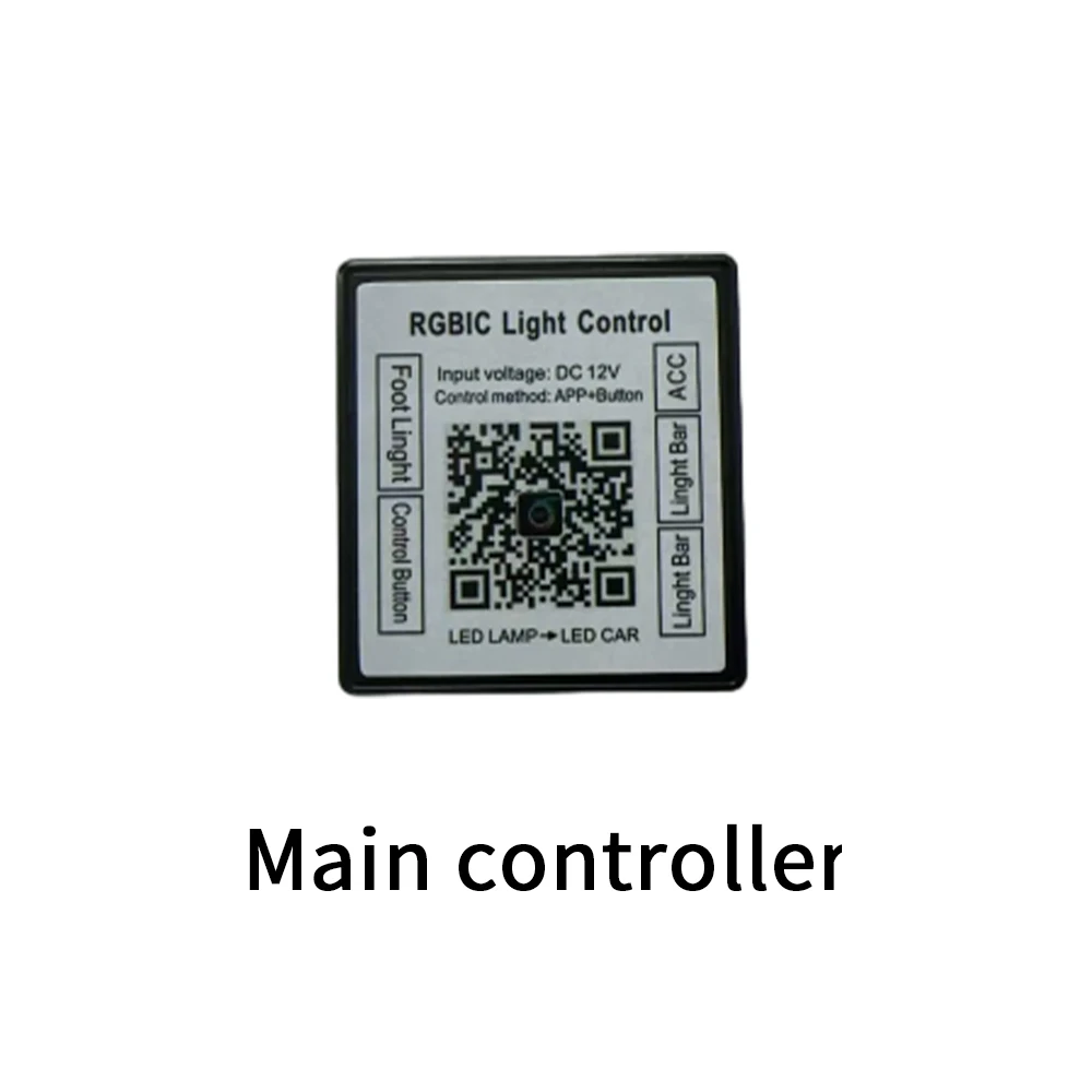 Acessórios de luz ambiente sinfonia rgbic, cores completas, faixa de led de 3 fios (porta rgb/armazenamento/luz de pé 4 fios) "lâmpada led" app