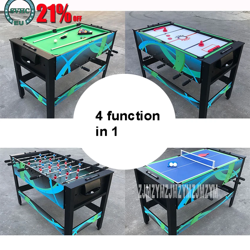 4 Function in 1 Table Set Billiard/Ice Hockey/Football/Table Tennis Table Indoor Sport Game Leisure Multifunctional Table