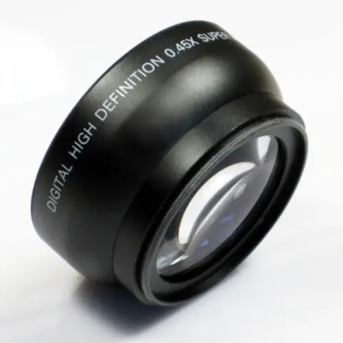 43mm 0.45X Wide Angle Macro Conversion Lens for NX3000 CANON HV20/30/40 HFM400 HFM52 HFM50 Panasonic HDC SD90 TM90 camera