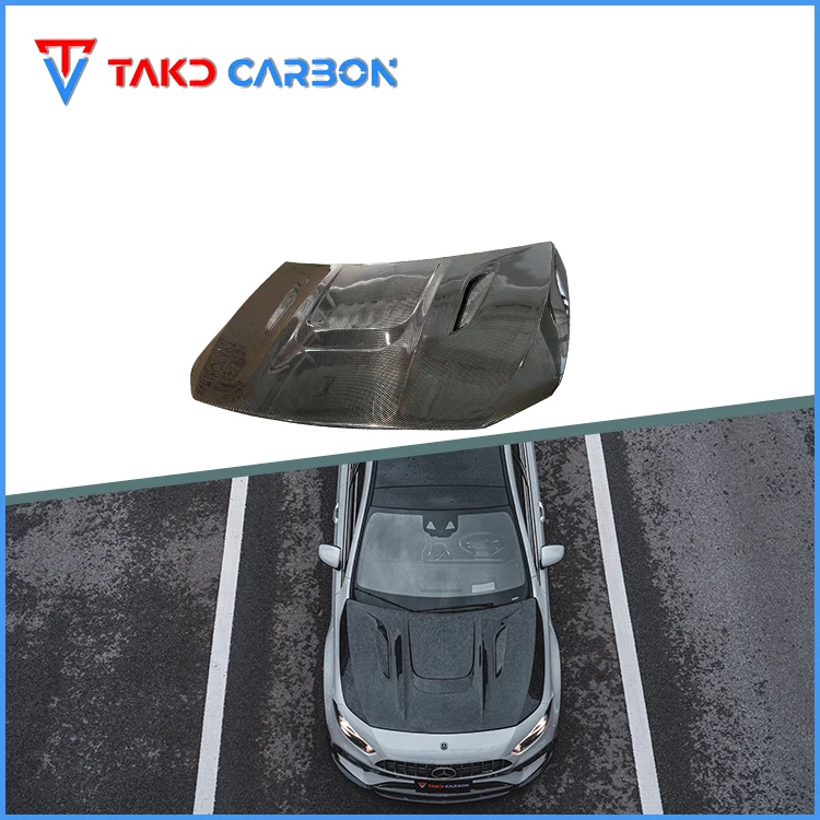 

Factory Wholesale Dry Carbon Fiber Material Car Engine Hood Car Hood Bonnet for Mercedes BENZ AMG A45 W177 2020-2023