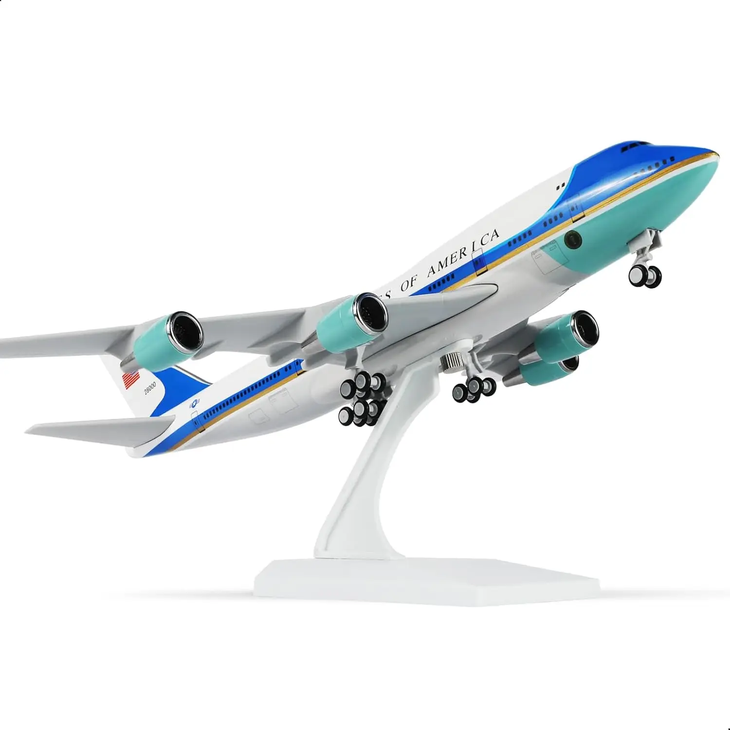 

1/240 Air Force One B747 diecast Resin Airplane Model Kit with Display Stand wheel for Adult Aviation Gift or Decorations