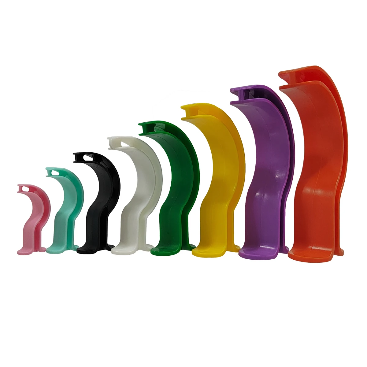 

8 шт./компл. новый дизайн Цвет кодовый одноразовые ротоглоточный воздуховод Guedel Тип Non-toxlc PE первой помощи направляющего выступа газа для пациентов