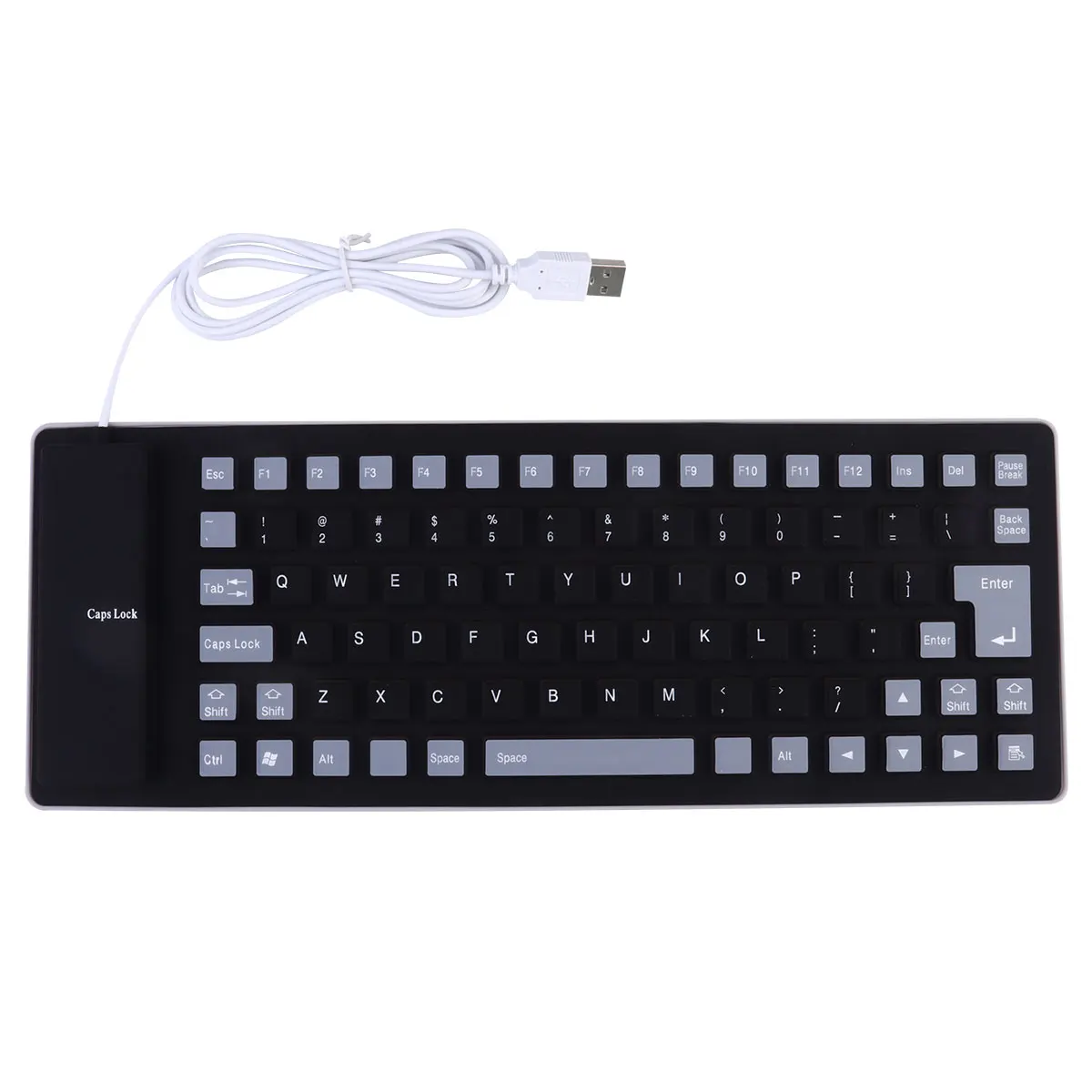 

85 Keys Foldable Silicone Keyboard USB External Waterproof Flexible Wired Computer Accessory Portable Long Lifespan Save Space