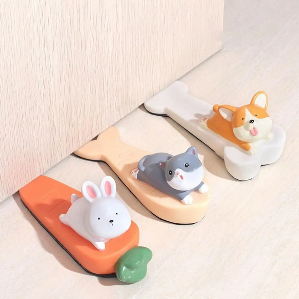 PVC Cartoon Door Stopper Anti-pinch function Durable Shock Absorbent Block Mute Silent Block Flexible Anti-collision Stopper