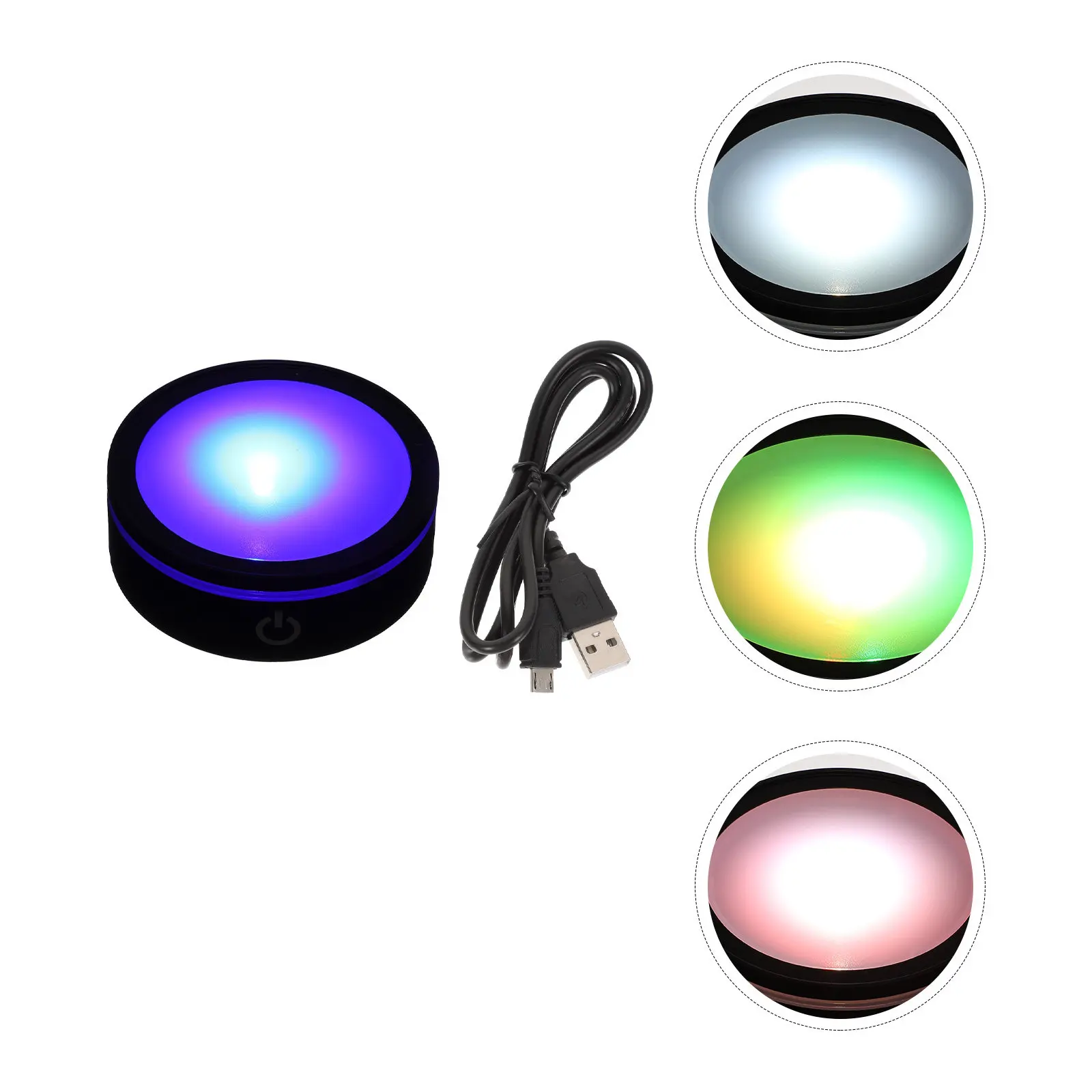 

Сенсорная светодиодная подставка для лампы без батареек, круглая, для хрустальных шаров, компактная декоративная основа для освещения для спальни и офиса