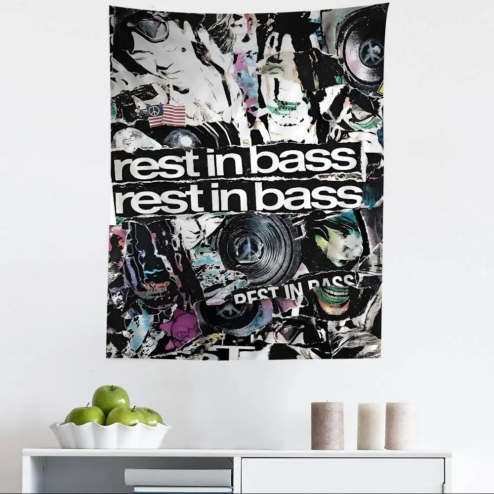 

Rapper Che REST IN BASS Hanging Bohemian Tapestry Bohemian Wall Tapestries Mandala Kawaii Room Decor