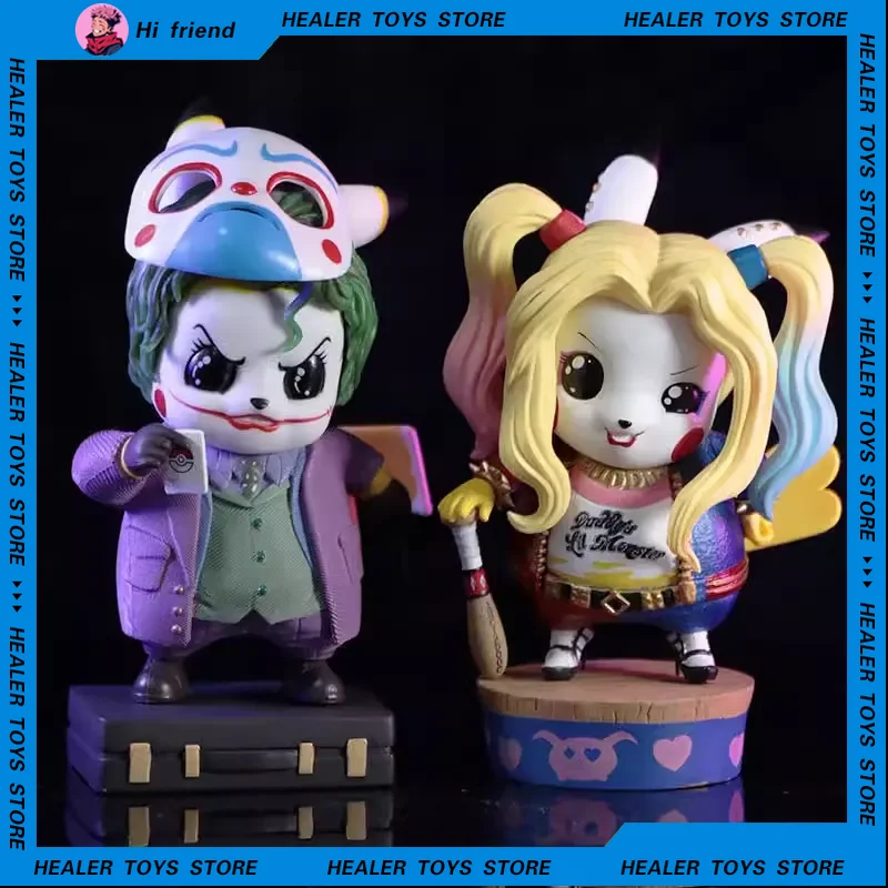 12.5CM Detective Comics Action Figure Harleen Quinzel Joker Anime Peripheral Q Version Model Desktop Decorate Ornament Gift Toys