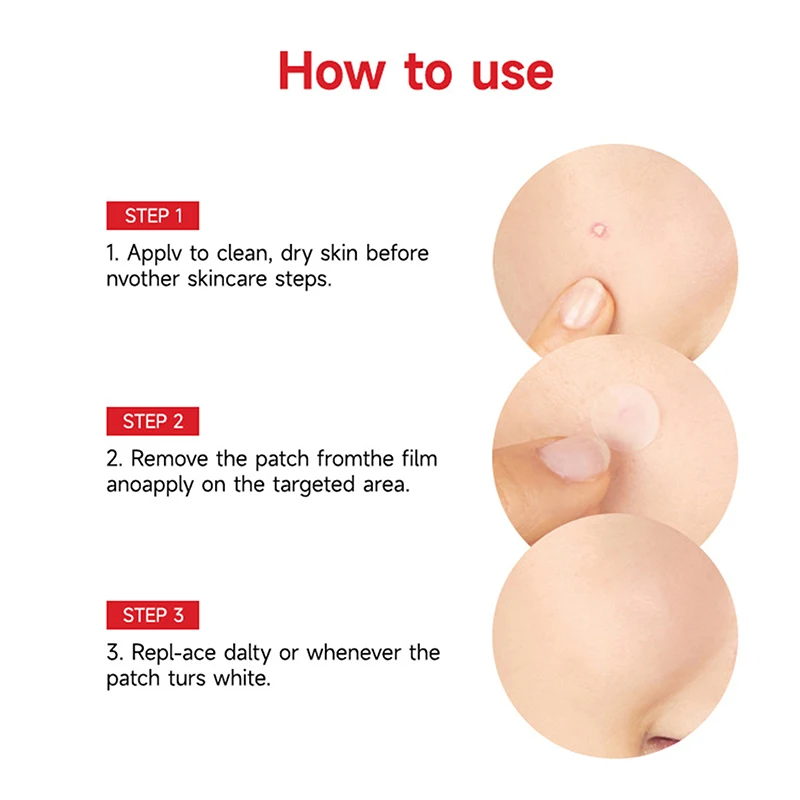 24 Stück/36 Stück runde Hydrogel unsichtbare Akne Aufkleber Hautpflege Aufkleber Make-up-Tool