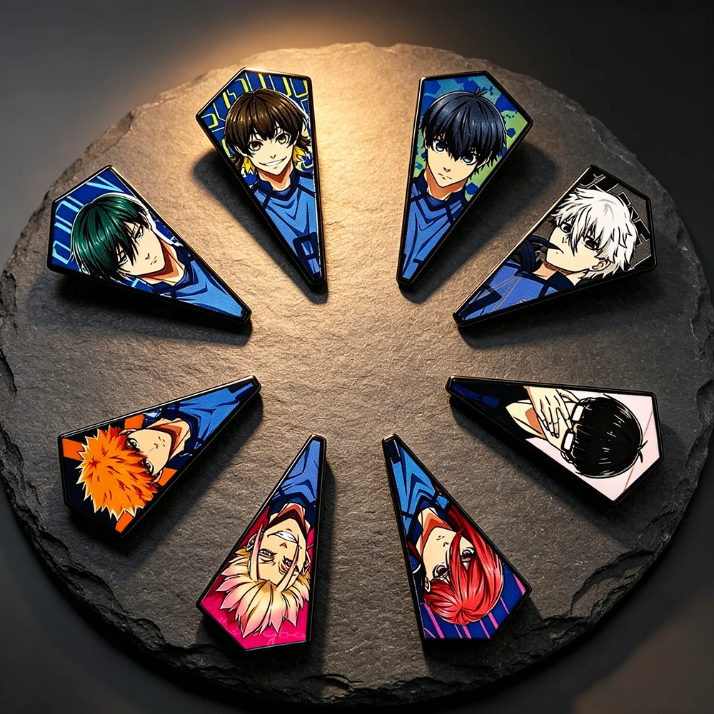 8pcs Anime Cartoon Sports Boy Enamel Pins Set Cute Metal Decorations for Backpack Collectible Gifts for Fans Souvenir