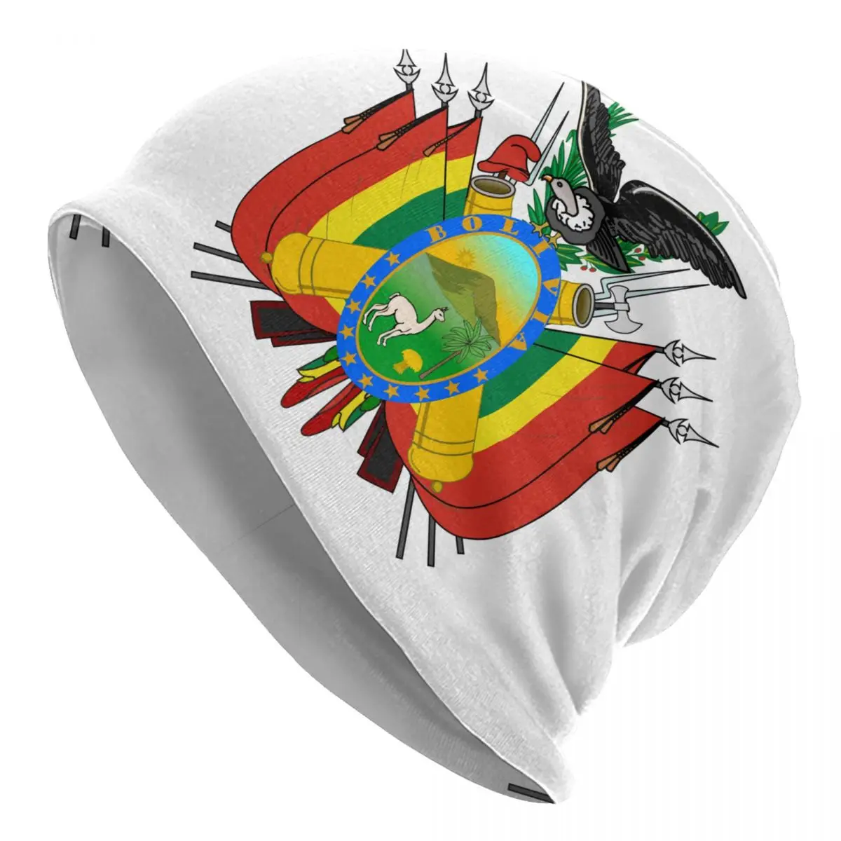 Coat Of Arms Of Bolivia And National Emblem Bonnet Hats Street Knitted Hat For Men Women Warm Winter Skullies Beanies Caps