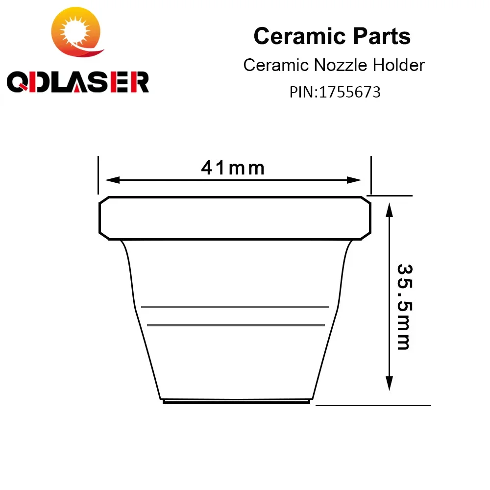 QDLASER Laser Ceramic Ring Parts PIN 1349171 1755673 Fiber Laser Cutting Head Nozzle Holder Insulating Body