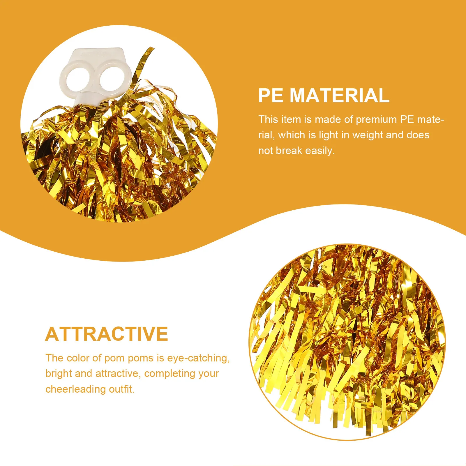 4 Pcs Cheering Supplies Pom Poms Cheerleading Accessories Props Cheerleader Pompoms