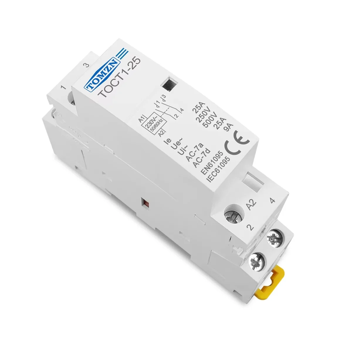 

A72Z TOCT1-25 2P 25A 220V/230V 50/60HZ Din Rail Household Ac Modular Contactor 2NO AC Contactor