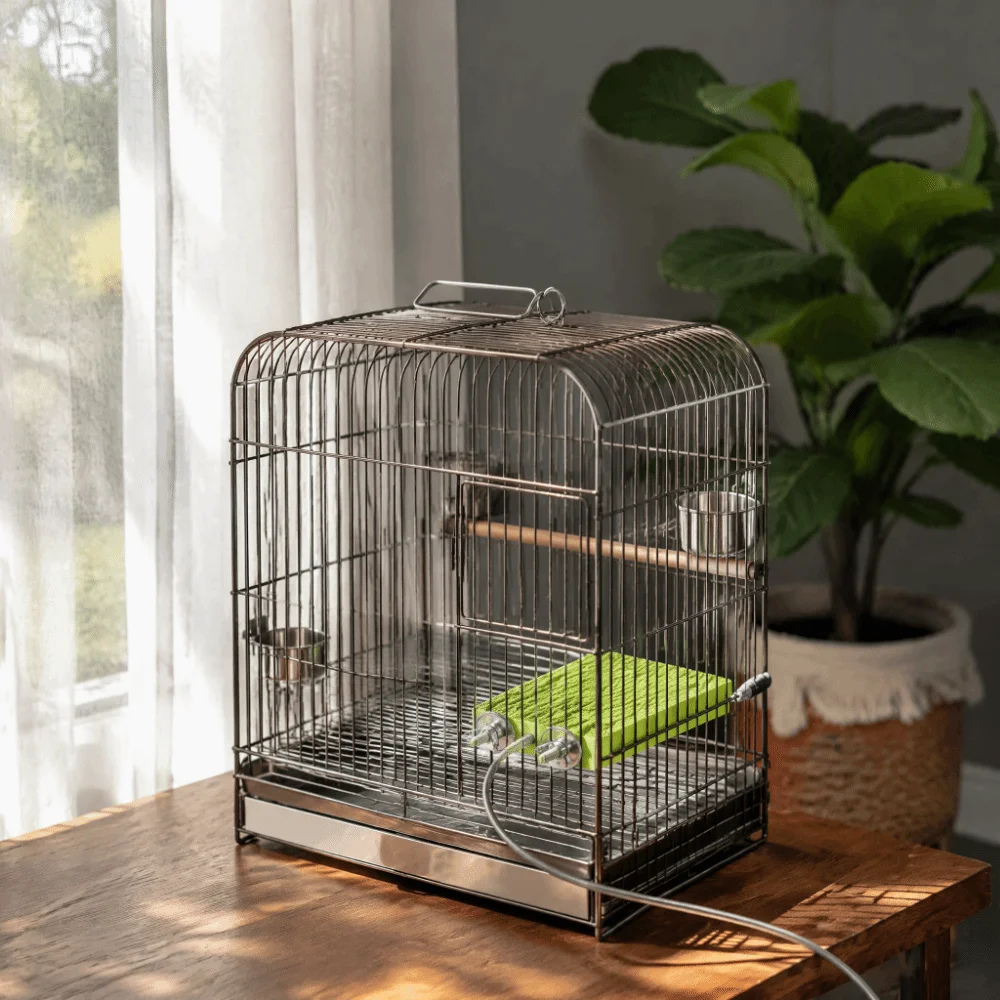 Durable 5W Power Heated Bird Perch 12V Voltage US Plug Warm Bird Stand 100-240V Input Small Size Heating Plate Perch For Hamster