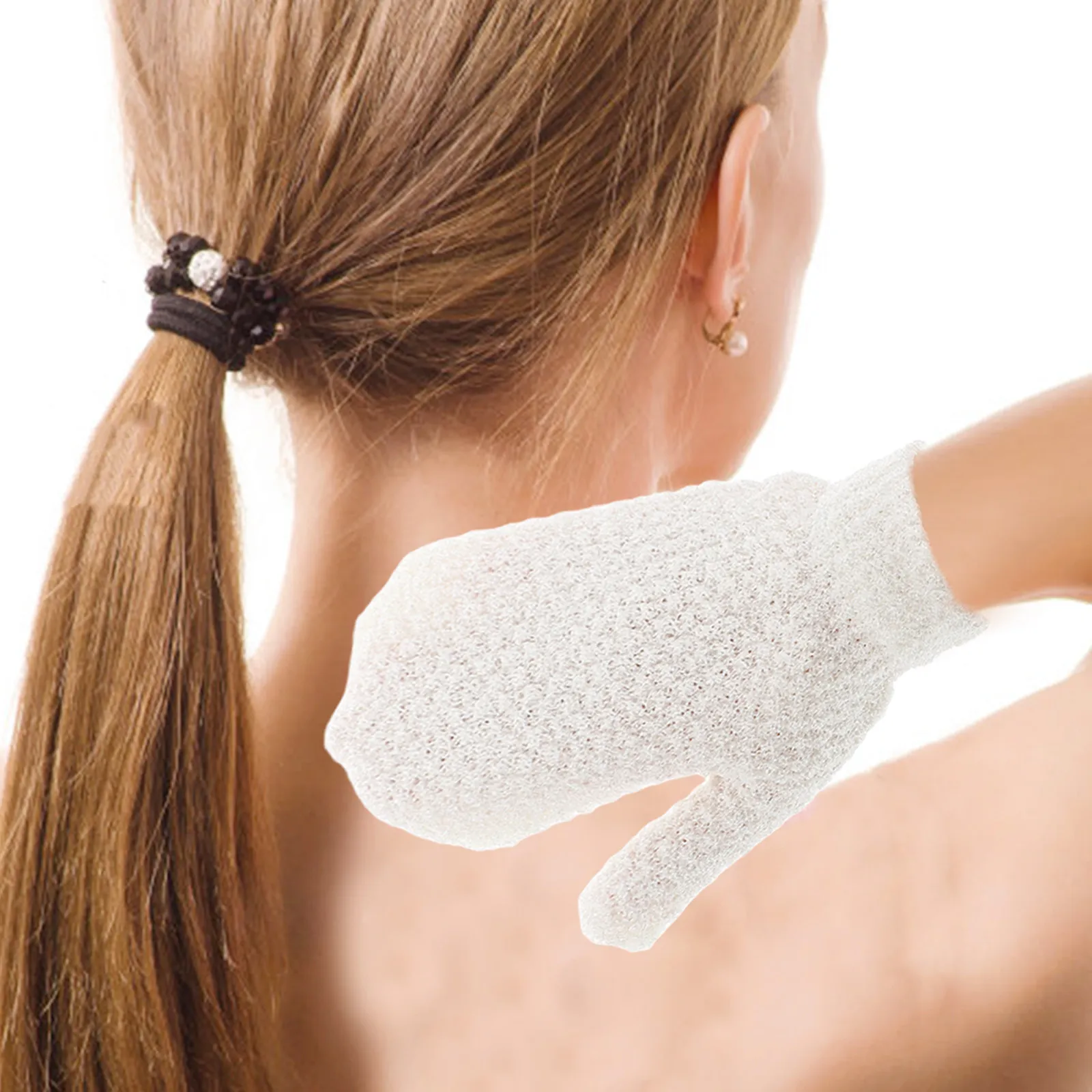 

Exfoliating Bath Gloves Soft Double Side Shower Glove Deep Clean Body Scrubber Exfoliator Washable Spa Gloves for Men Women