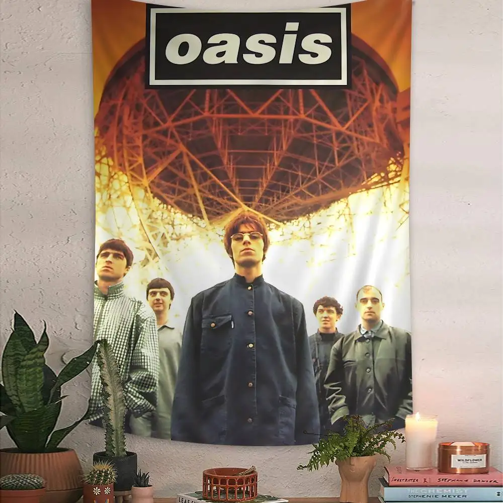 Popular Classic O-oasis Band Colorful Tapestry Wall Hanging Cheap Hippie Wall Hanging Bohemian Mandala Hanging Sheets