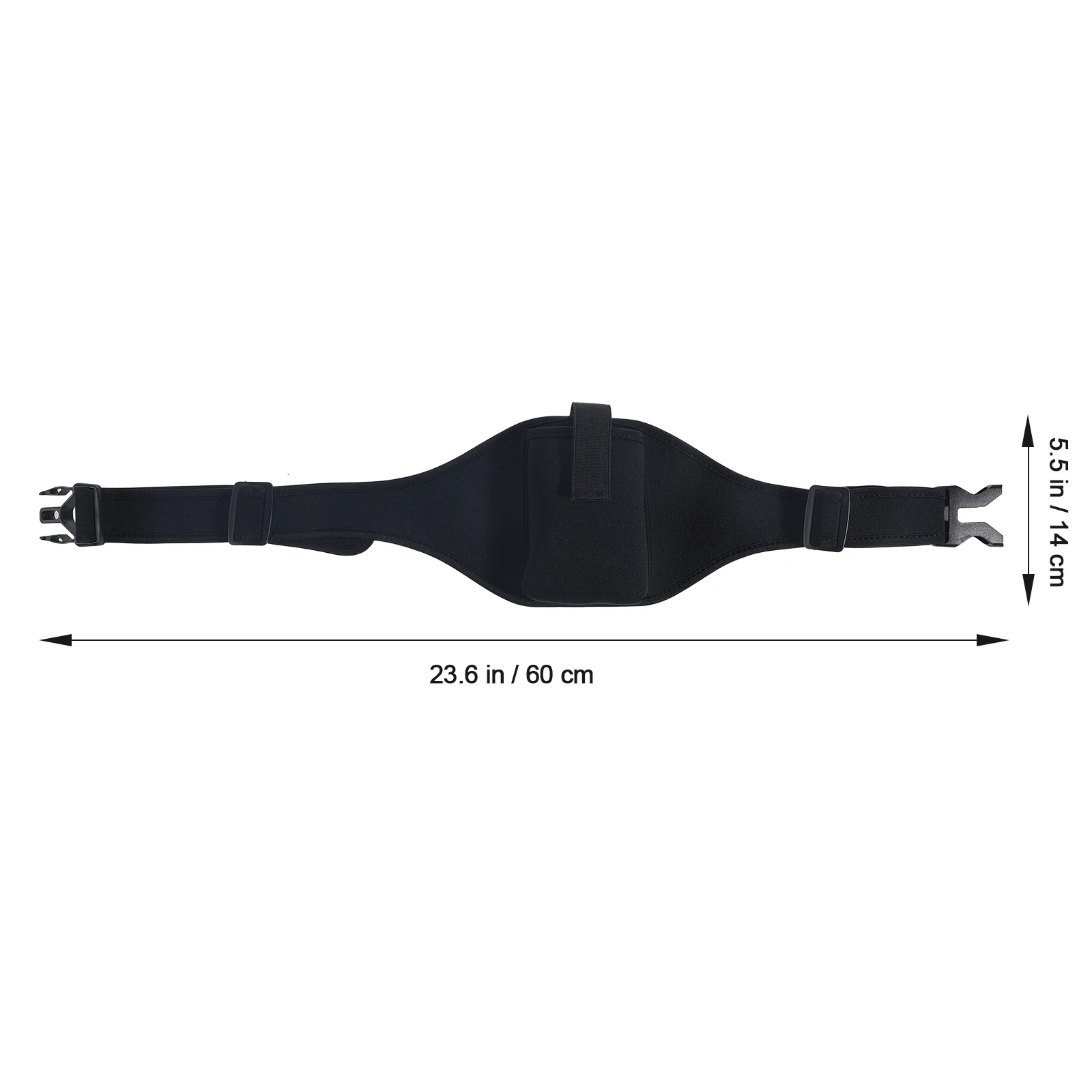 

1pcs Fitness Belt Black 85cm Diving Cloth Adjustable Mic Pouch Secure Fastening Durable Neoprene Gym Yoga Outdoor Storage Pack