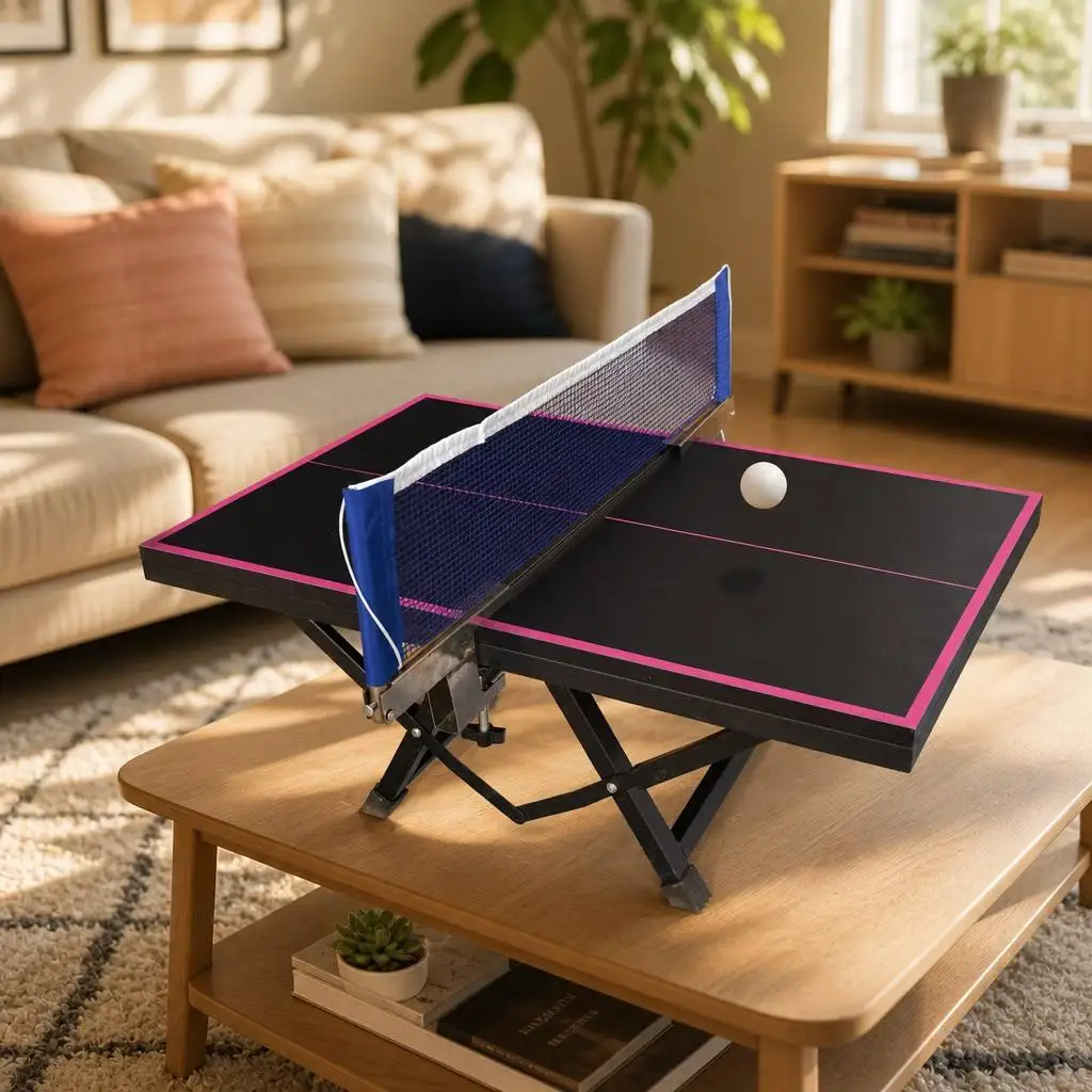 New Style Portable Mini Table Tennis Table With Folding Leg Small Ping Pong Table For Kids & Adults Office Stress Relief