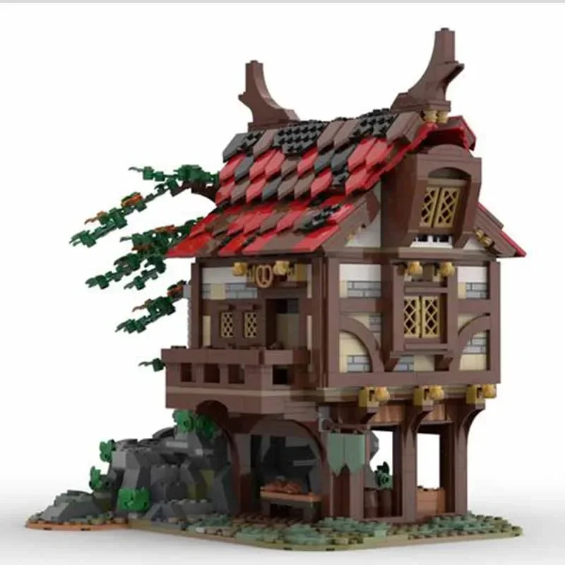 Moc-bloques de construcción modelo Medieval para niños, ladrillos técnicos de panadería, montaje de bricolaje, juguetes de construcción para niños, regalos de vacaciones