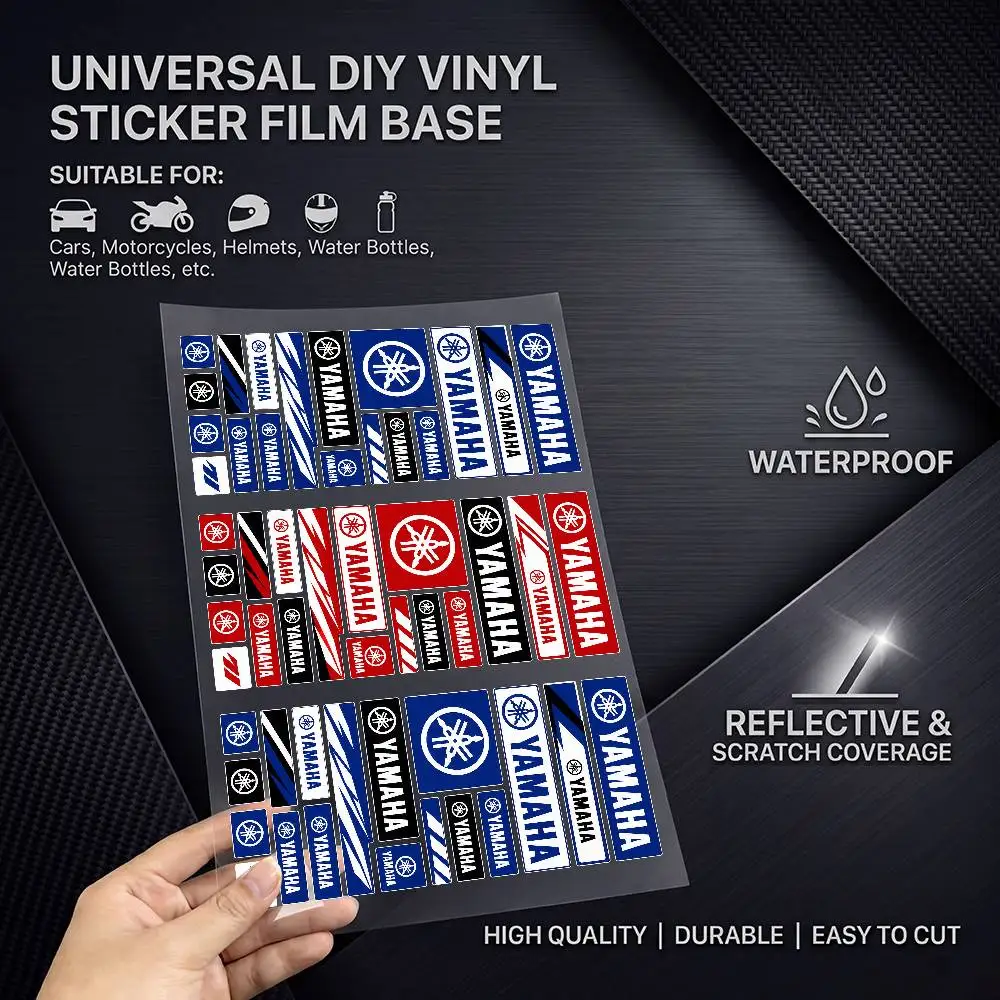 For Yamaha Fashion Universal Scratch Resist Reflective Waterproof Stickers For Auto Motorcycle Helmet Mug Refrigerator