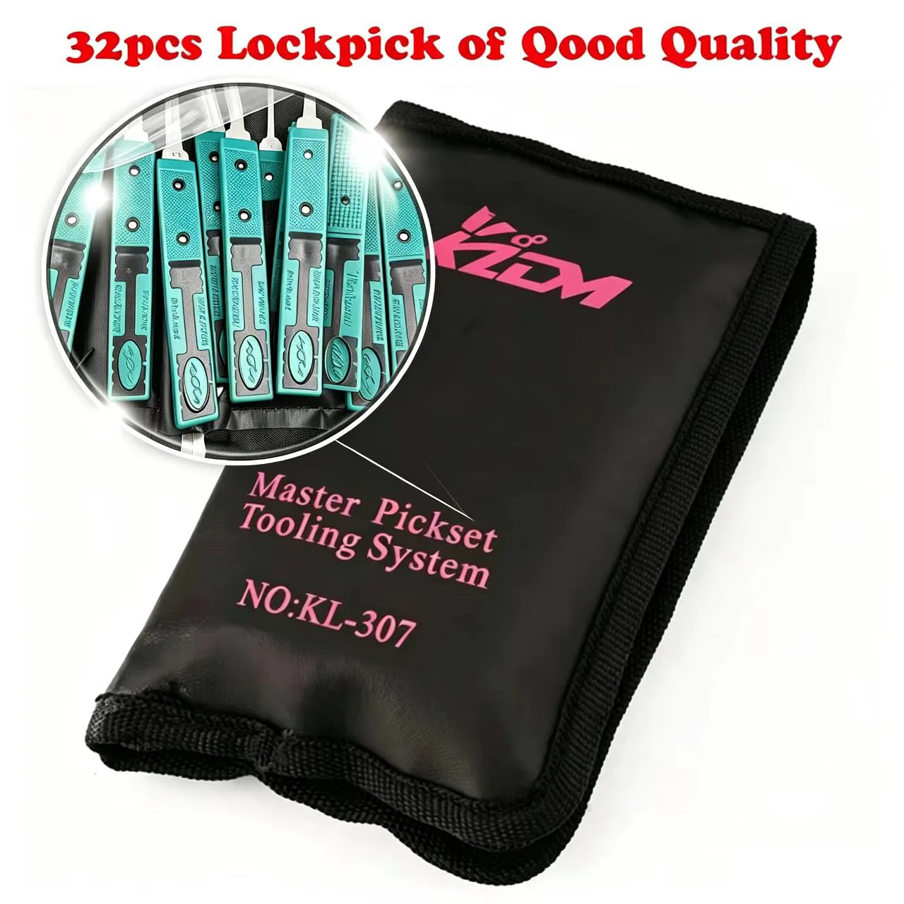 Hot Selling Great Quality KLOM Lockpick Tool KL307 KL320 Master Open Bag 32pcs Single Lockpicking for Professional Locksmiths