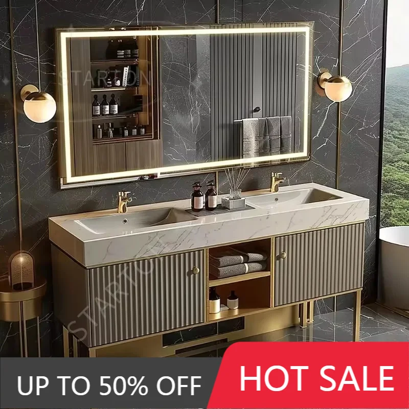 Custom Dupont Corian Log Style Bathroom Vanity Combo with Integrated Sink Kitchen Sink Master Bathroom Furniture