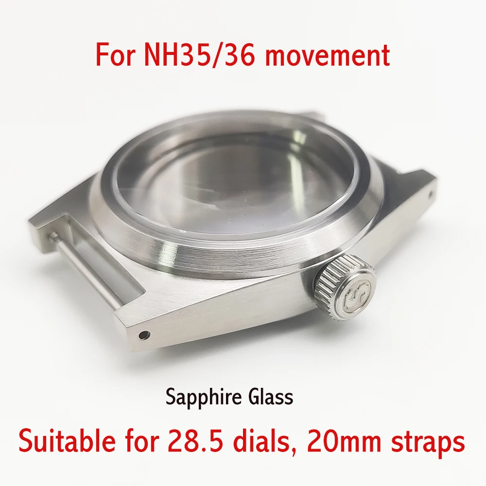 NH35/36 Watch Case 38MM Case Modification Watch Accessories Sapphire Glass for NH35/36 Movement Watch Accessories