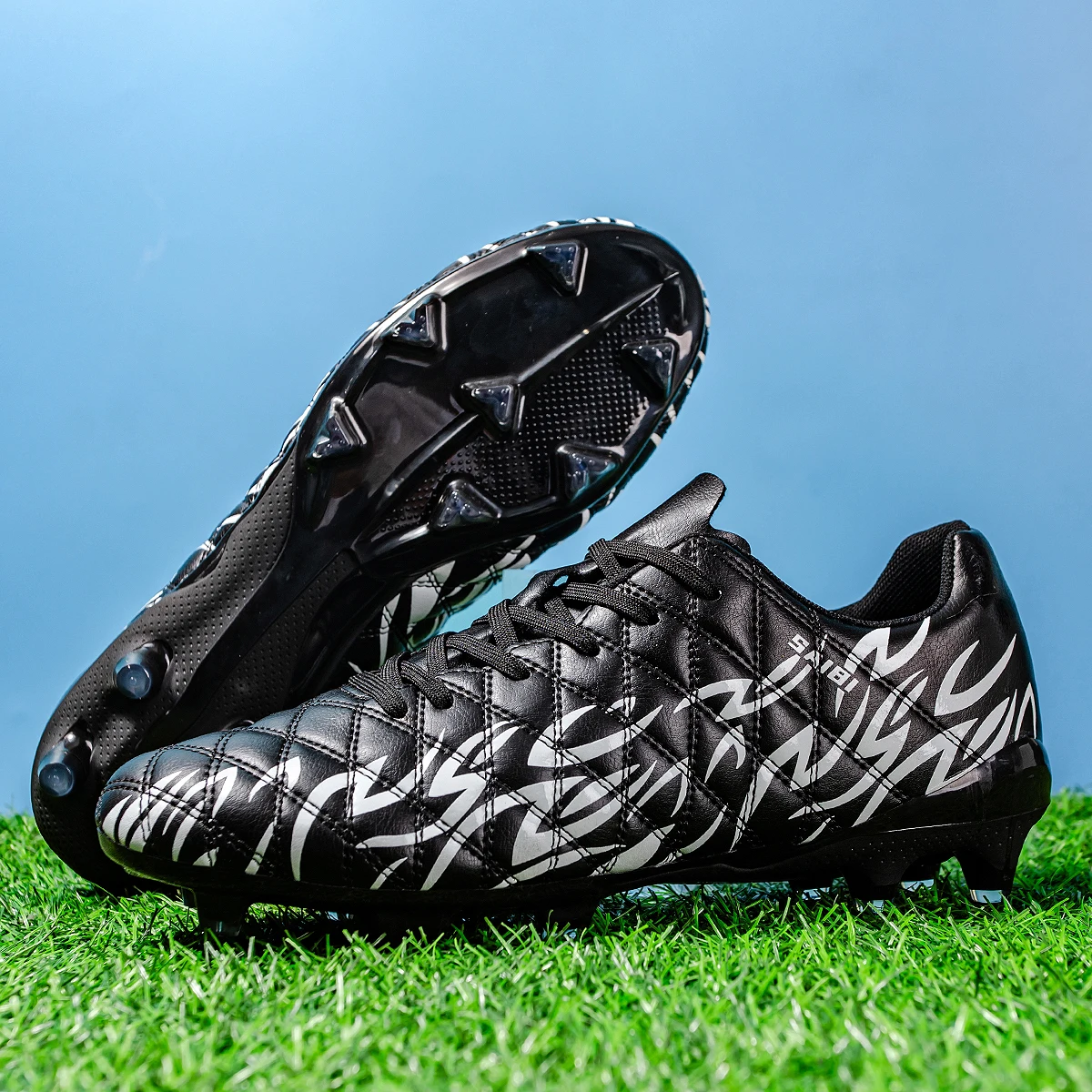 

Спортивная обувь с длинными шипами для мужчин и женщин, универсальные футбольные бутсы для соревнований для занятий спортом на открытом воздухе, профессиональная спортивная обувь для